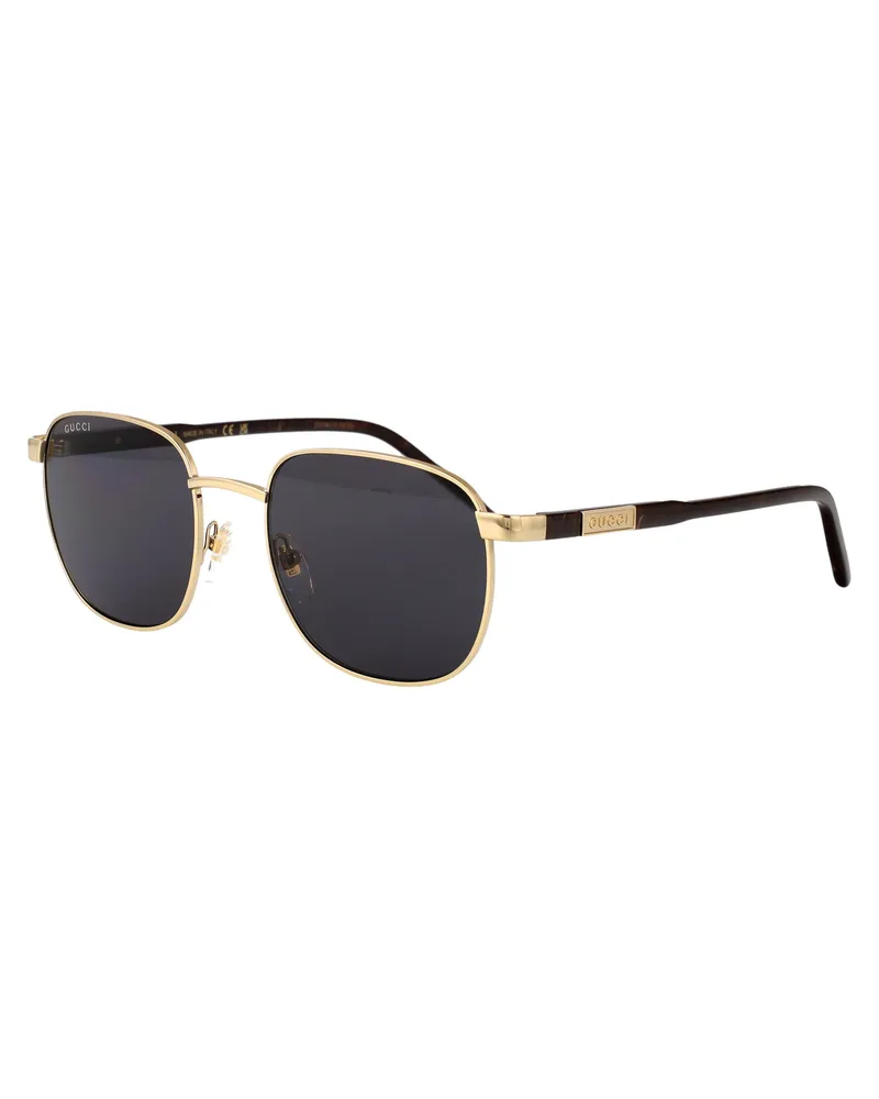 Gucci GG1799S Gold-Brown Acetate Sunglasses — Gold Gold