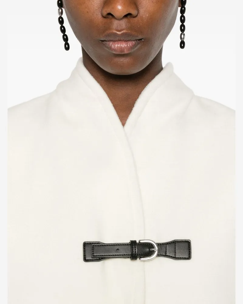 forte_forte Wool Blend Cropped Coat — Cream Cream