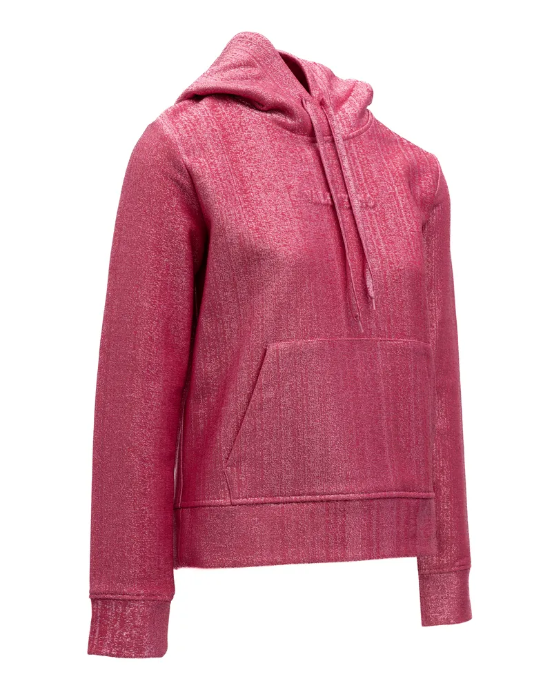 Valentino Garavani Women's Shimmer Pink Pullover Hoodie Clothing Pink