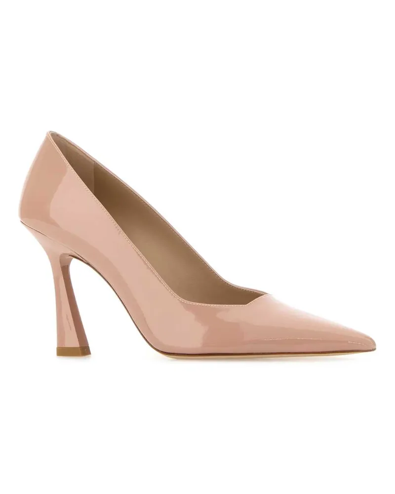 Stuart Weitzman Women's Pink Leather Vinnie 85 Pumps Blushful Scarpe Con Tacco Pink