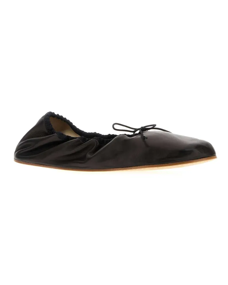 The Row Women's Black Nappa Leather Ballerinas Ballerine Flat Shoes Black