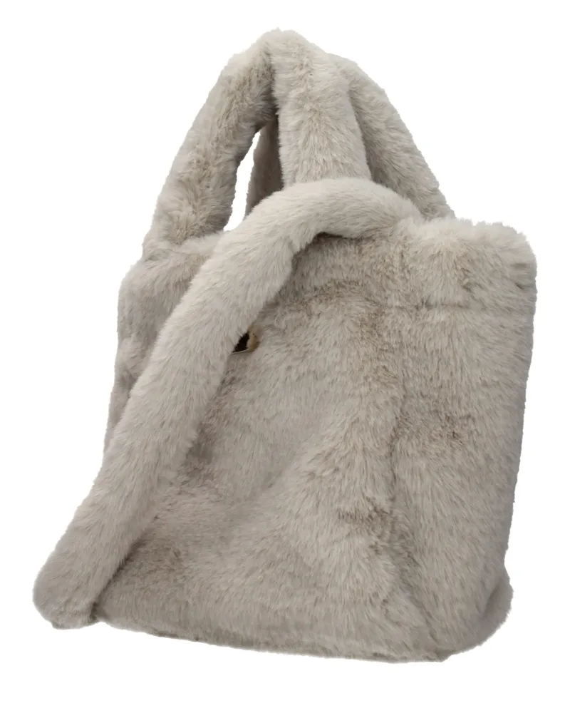 Herno Women's Gray Fur Handbag Bag Gray