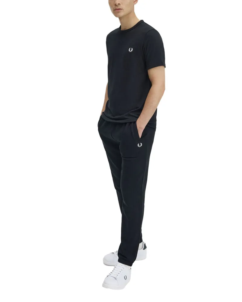 Fred Perry Cotton Ringer T-Shirt — Black 