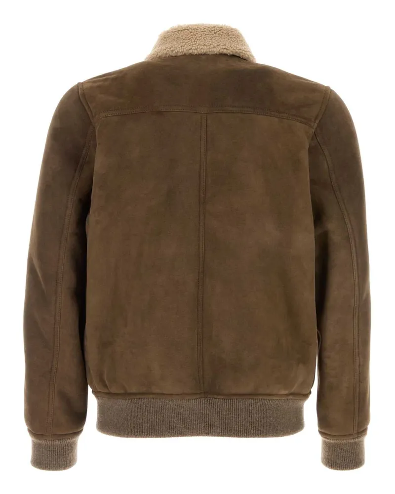 MOORER Fiano Bomber Jacket — Brown Brown