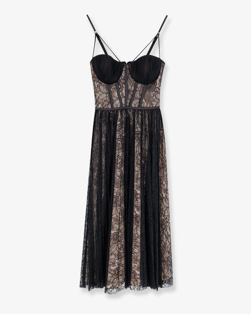 Elisabetta Franchi Women's Dress Black Lace Polyamide Black