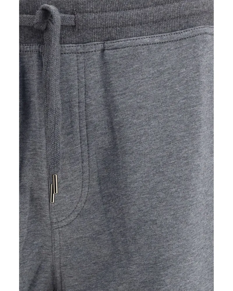 Brunello Cucinelli Men's Gray Cotton Casual Pants Gray