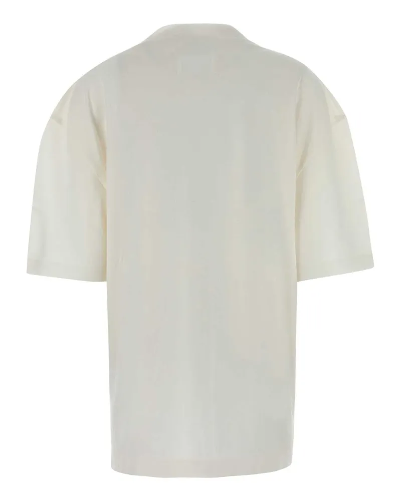 Maison Margiela Women's White Cotton Oversize T-Shirt Offwhite Exterior White