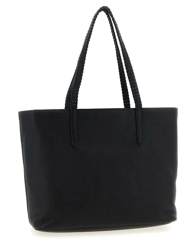 Valentino Garavani Studded VLogo Tote Bag — Black Black