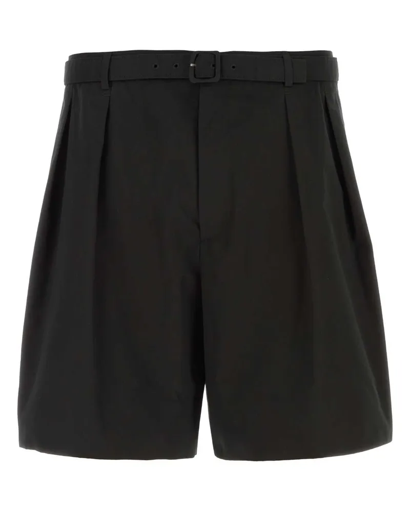 Saint Laurent Cotton Bermuda — Black Black
