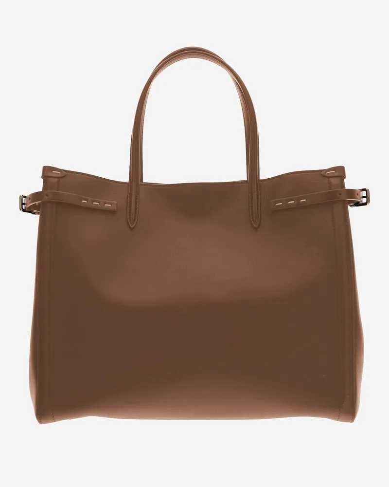 Valentino Garavani Antibes Top Handle Bag — Brown Brown