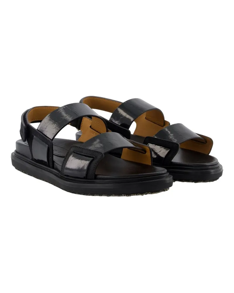 Marni Women's Fussbett Sandals -  Leather Black Calfskin Shoes Black