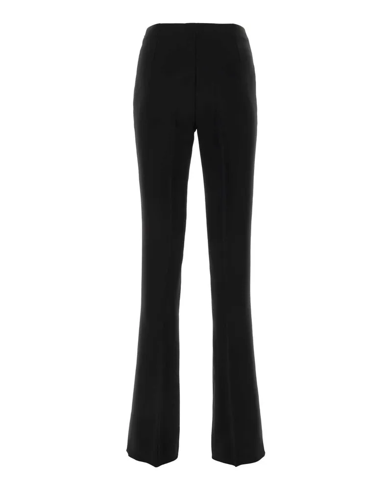 Ferragamo Women's Black Crepe Pant Nero Exterior: Viscose Elastane Pantaloni Trousers Black
