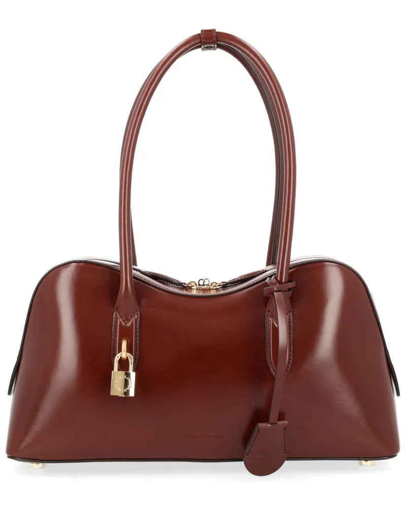 Stella McCartney Structured Vegan Leather Shoulder Bag — Red Red
