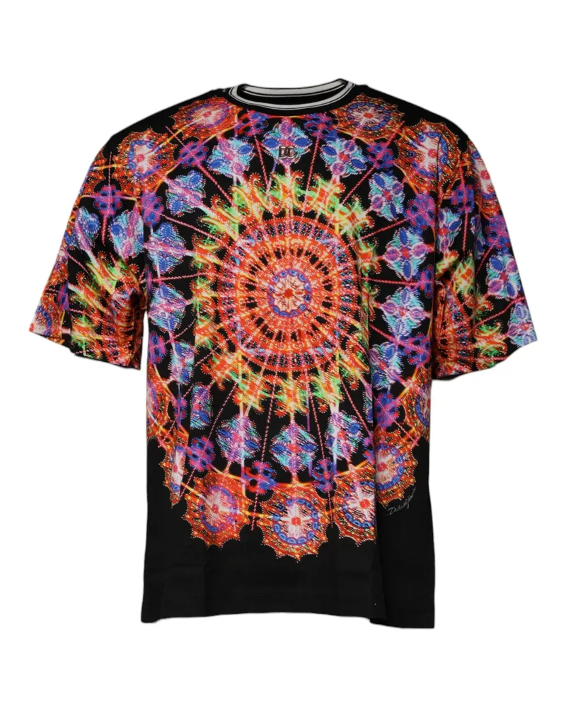 Dolce & Gabbana Multicolor Kaleidoscope Men Short Sleeves T-Shirt Cotton Multicolor