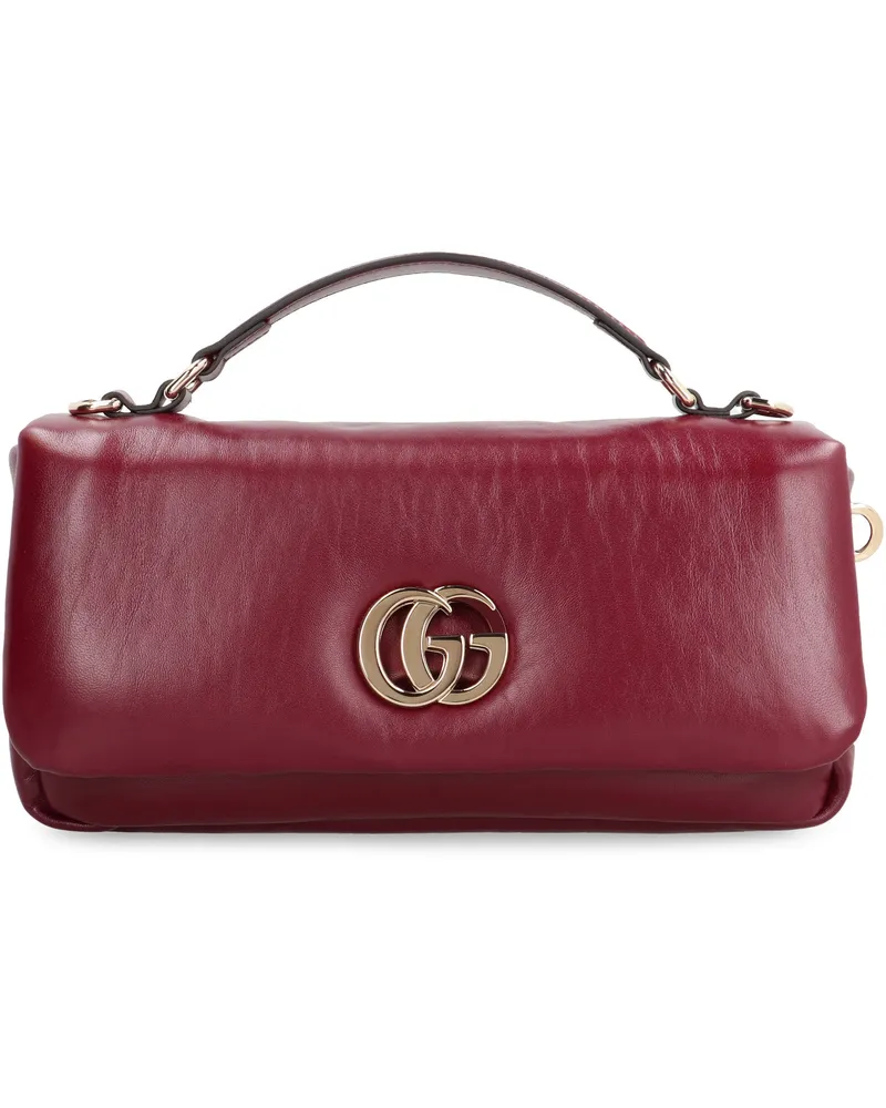 Gucci Women's Small Milano Lamb Leather Handbag Red Handbags Hand Bags Red