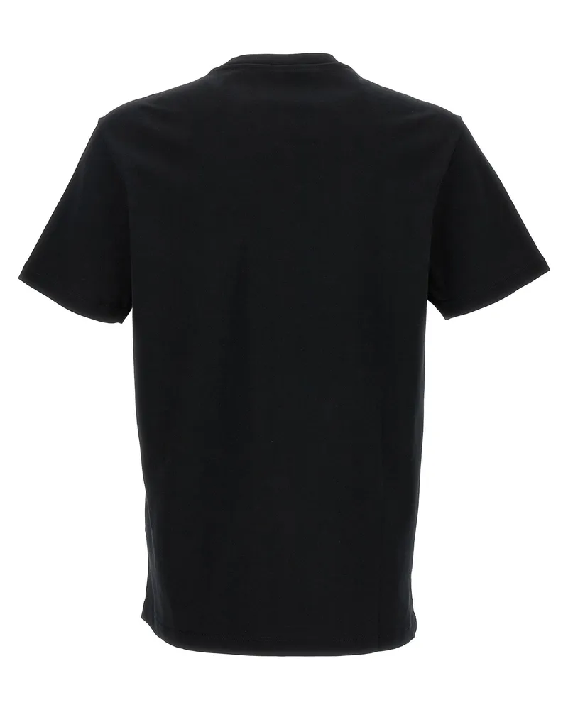 Versace Logo-Embroidered T-shirt — Black Black