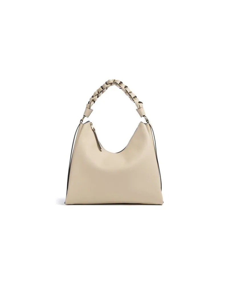 Coccinelle Women's Handbag Sand Shell-Seagrass Cowhide Bags - Handbags Shell/seagrass Beige