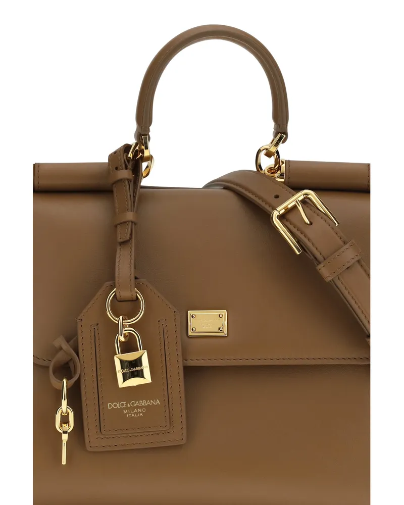 Dolce & Gabbana Women's Shoulder Bag My Sicily Caramel Calf Leather Brown