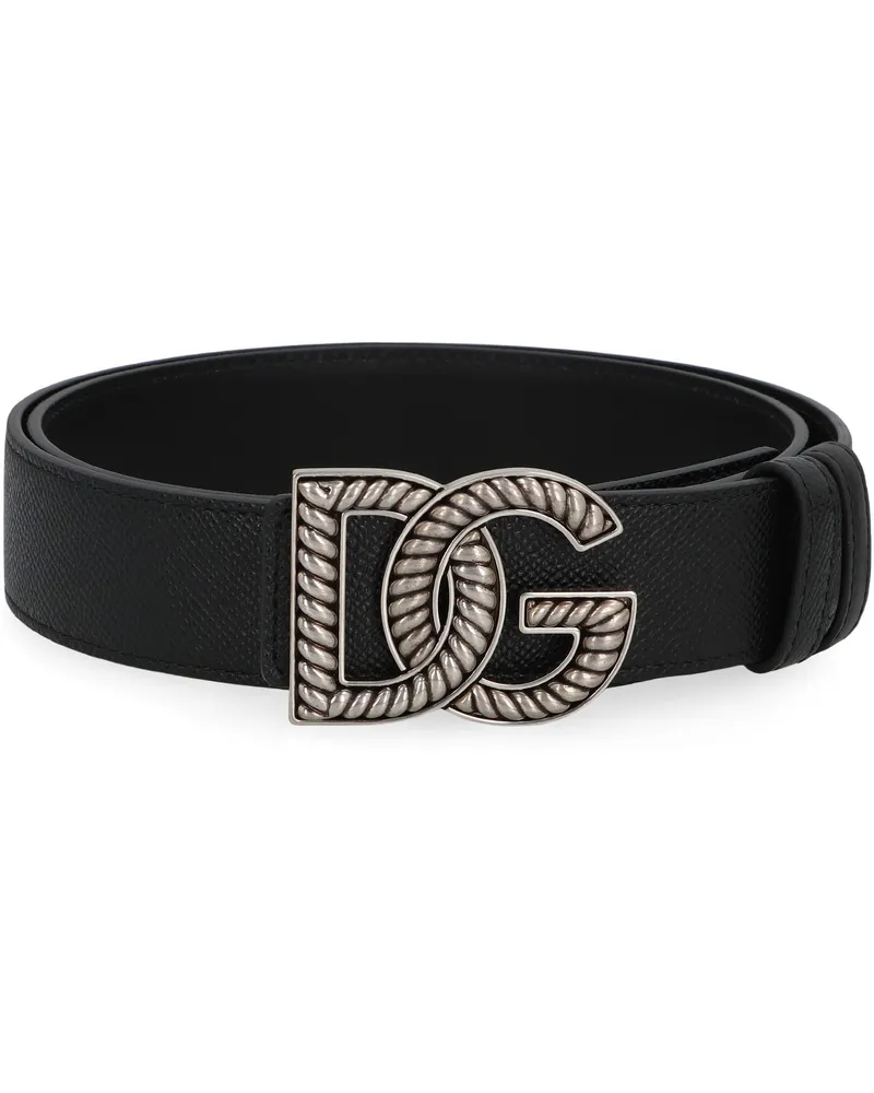 Dolce & Gabbana Men's Belt Calfskin Black Calf Black