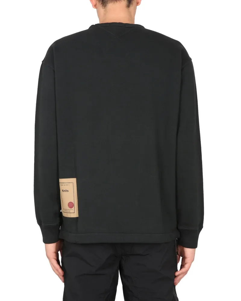 Ten c Cotton Sweatshirt — Black Black