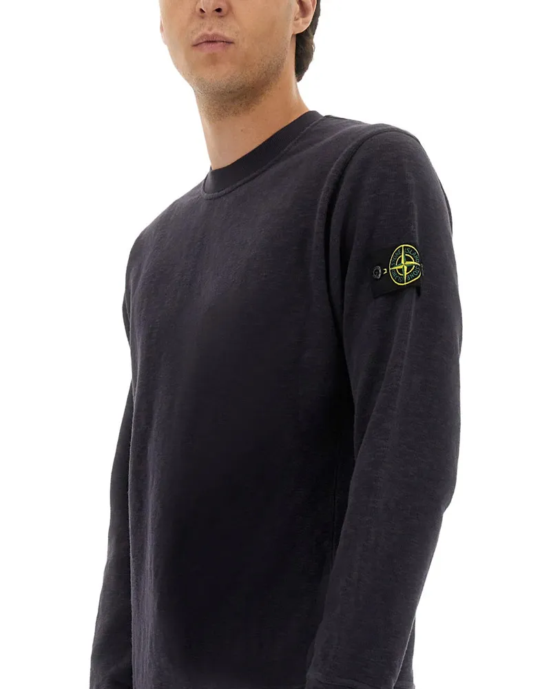 Stone Island Cotton Sweatshirt — Charcoal Charcoal