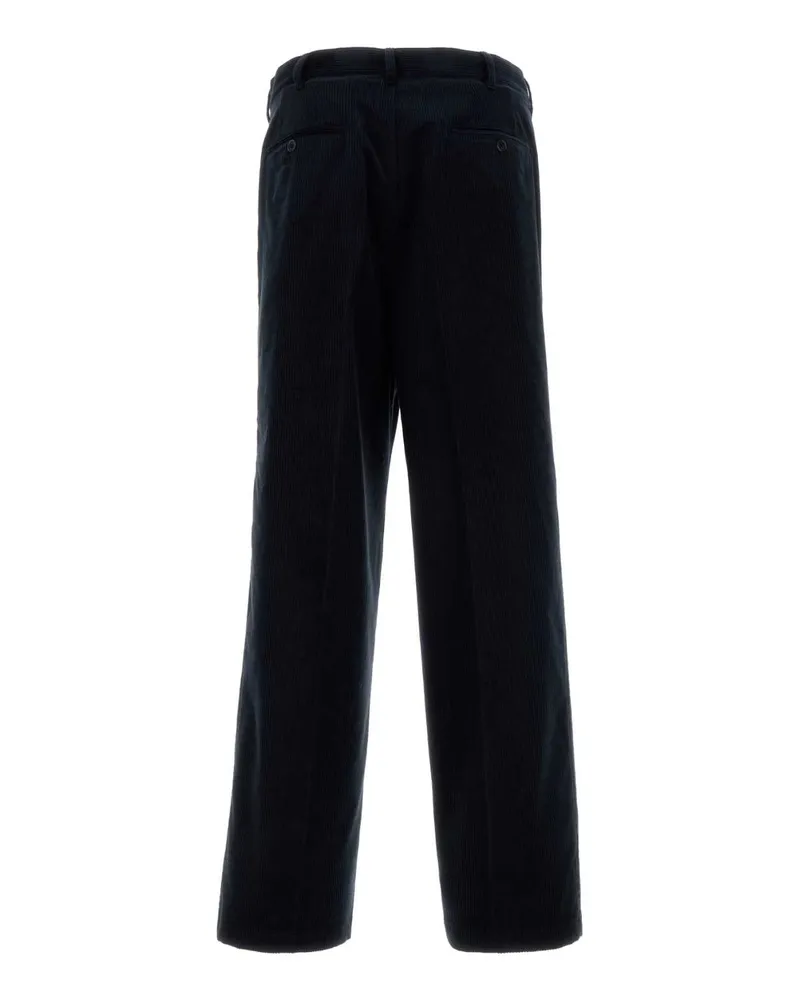 Prada Men's Midnight Blue Corduroy Pant Blu Cows Pantaloni Navy