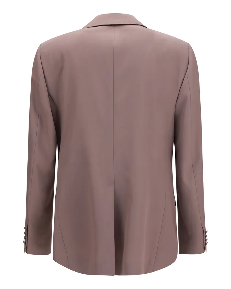 Dolce & Gabbana Men's Single-Breasted Wool Poplin Jacket Marrone 7 Fleece Ovis Aries Brown