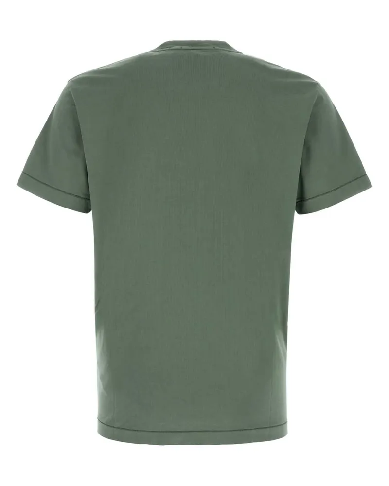 Stone Island Oceangreen Exterior: Cotton T-Shirt T-shirts And Polos Green