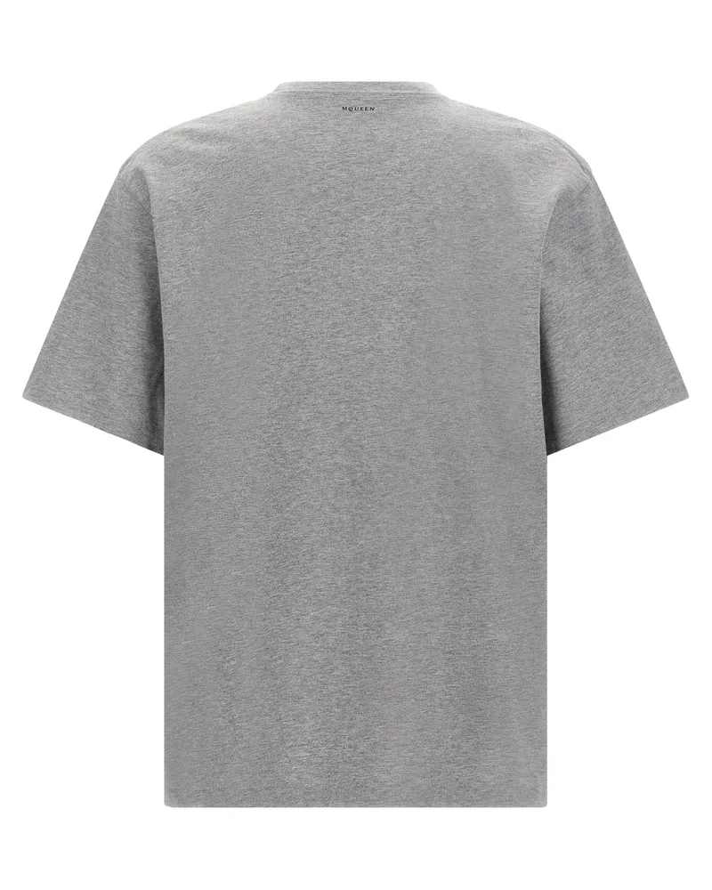 Alexander McQueen Skull-Print T-Shirt — Gray Gray