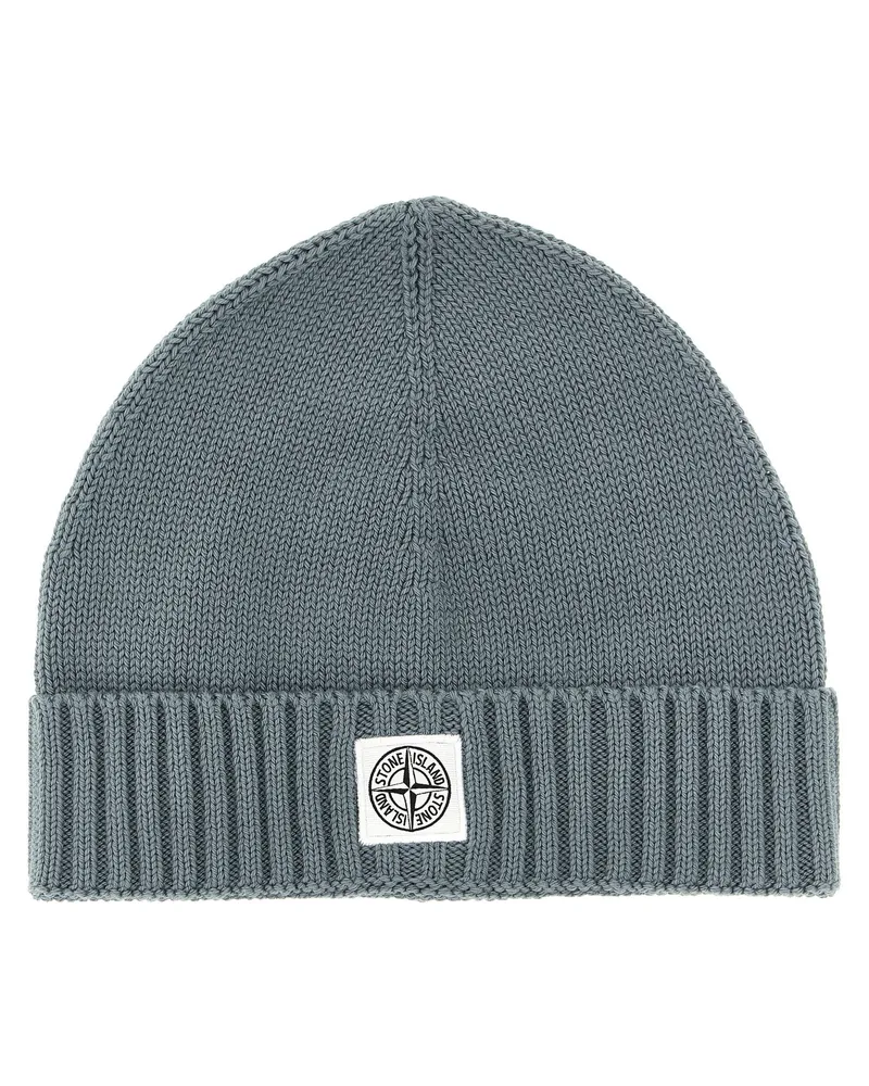 Stone Island Logo Patch Beanie — grey Grey