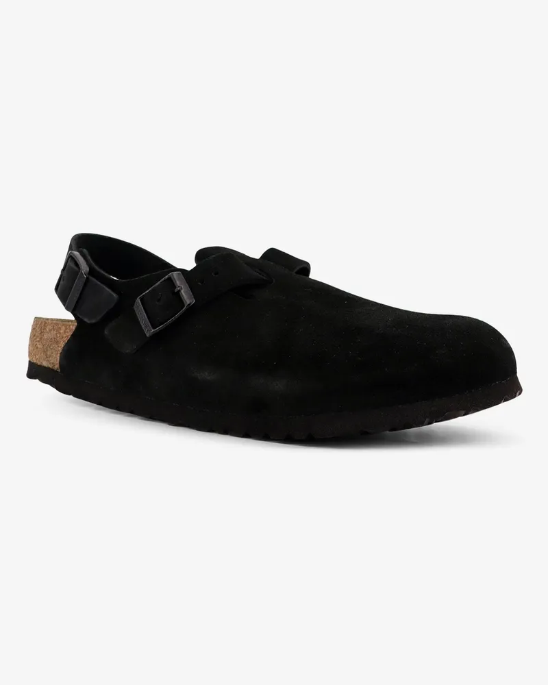 Birkenstock Unisex Suede Mule Tokio Ii Black Leather Sandal Black