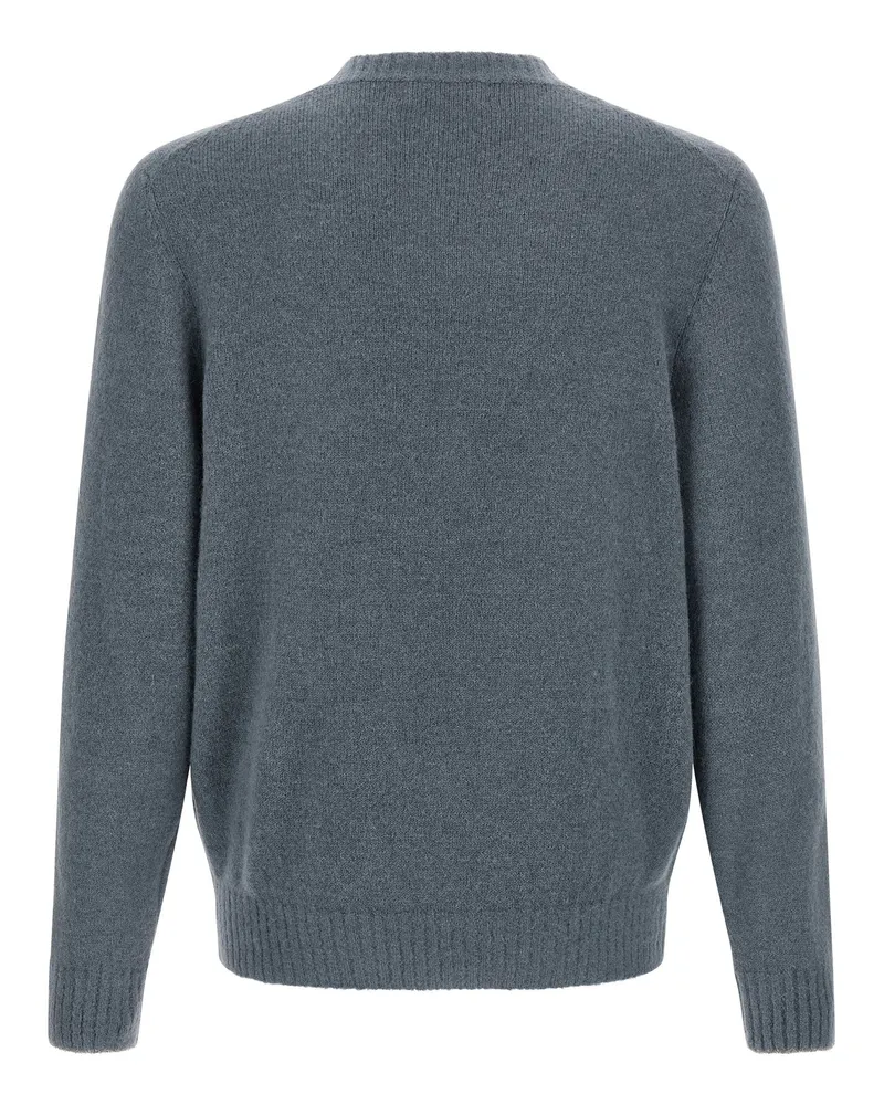 Brunello Cucinelli Alpaca-Wool Blend Crewneck Sweater — Gray Gray