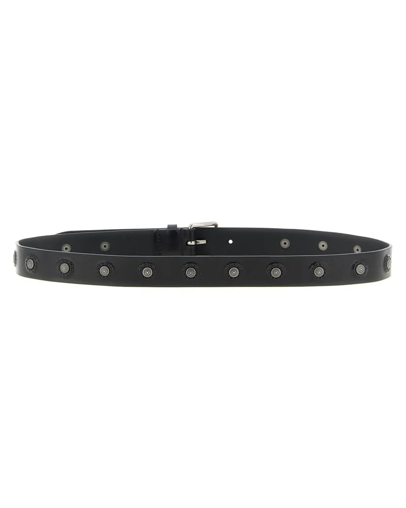 Christophe Lemaire Men's Black Calfskin Regular Belt Black