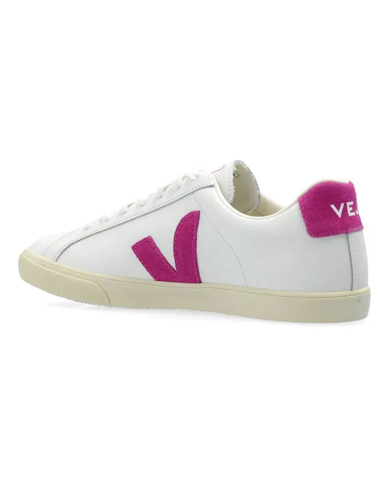 VEJA Women's Esplar Logo Leather Sneakers White Shoes White