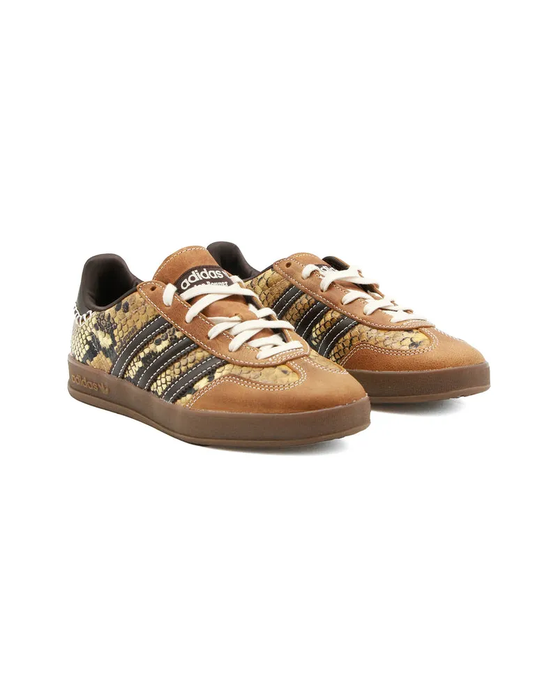 adidas Leather Animal-Print Sneakers — Brown Brown