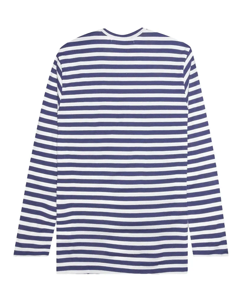 Comme des Garçons Striped Cotton T-Shirt — Navy Navy