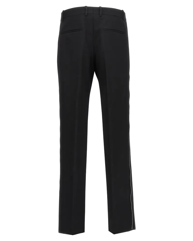 OFF-WHITE Men's Black Virgin Wool Dress Pants Black