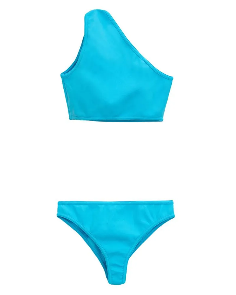 Bottega Veneta Women Turquoise Polyamide Bikini Clothing Blue
