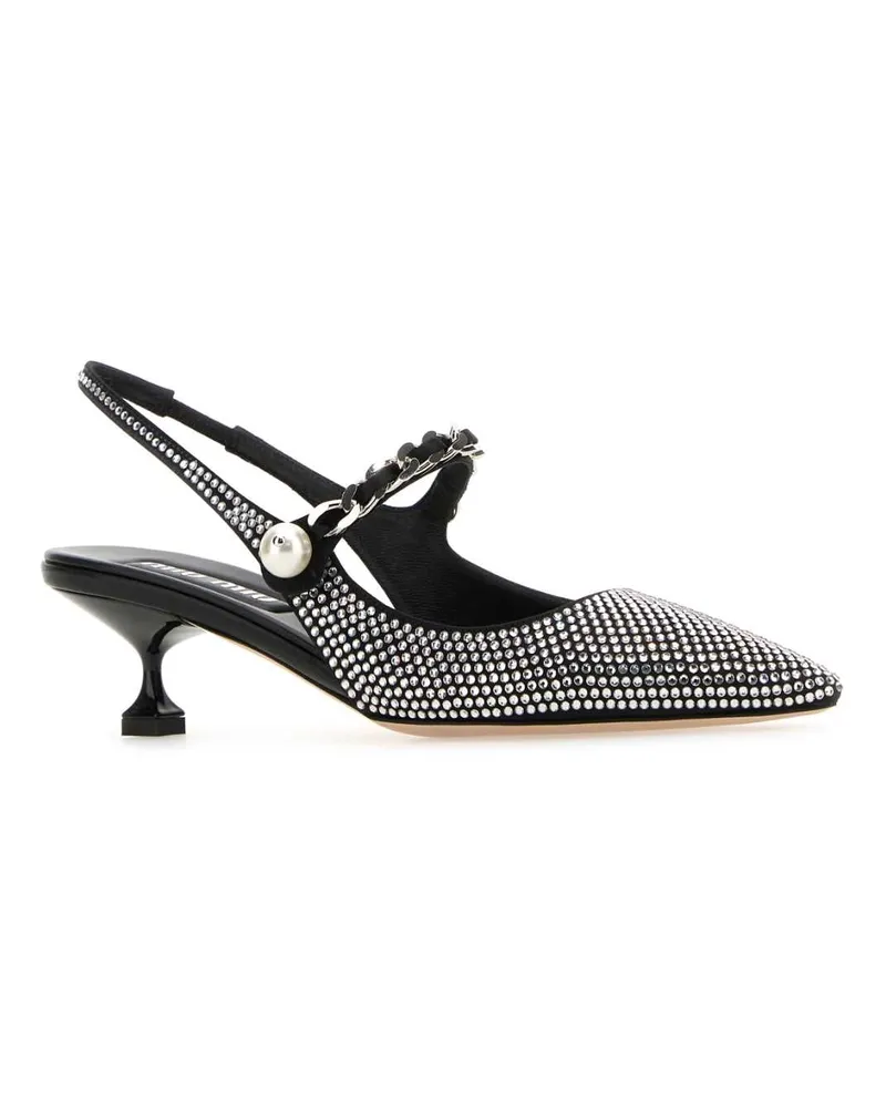 Miu Miu 5i055ef0452awl F0002 Nero Scarpe Con Tacco High Heel Shoes Black