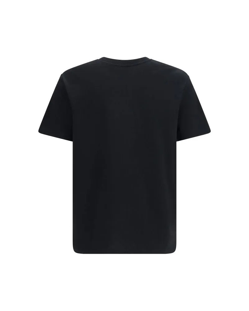 Balmain Men Black Cotton T-Shirt Black