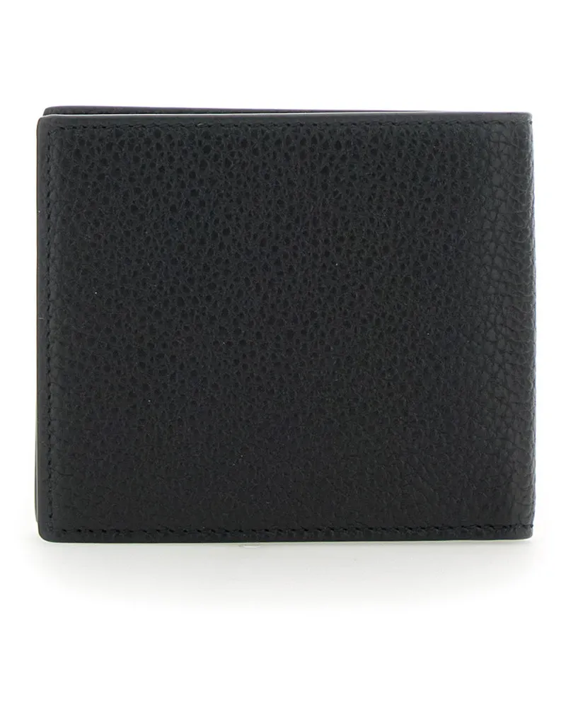 Gucci Men's Black Bi-Fold Wallet With Logo Calf Black