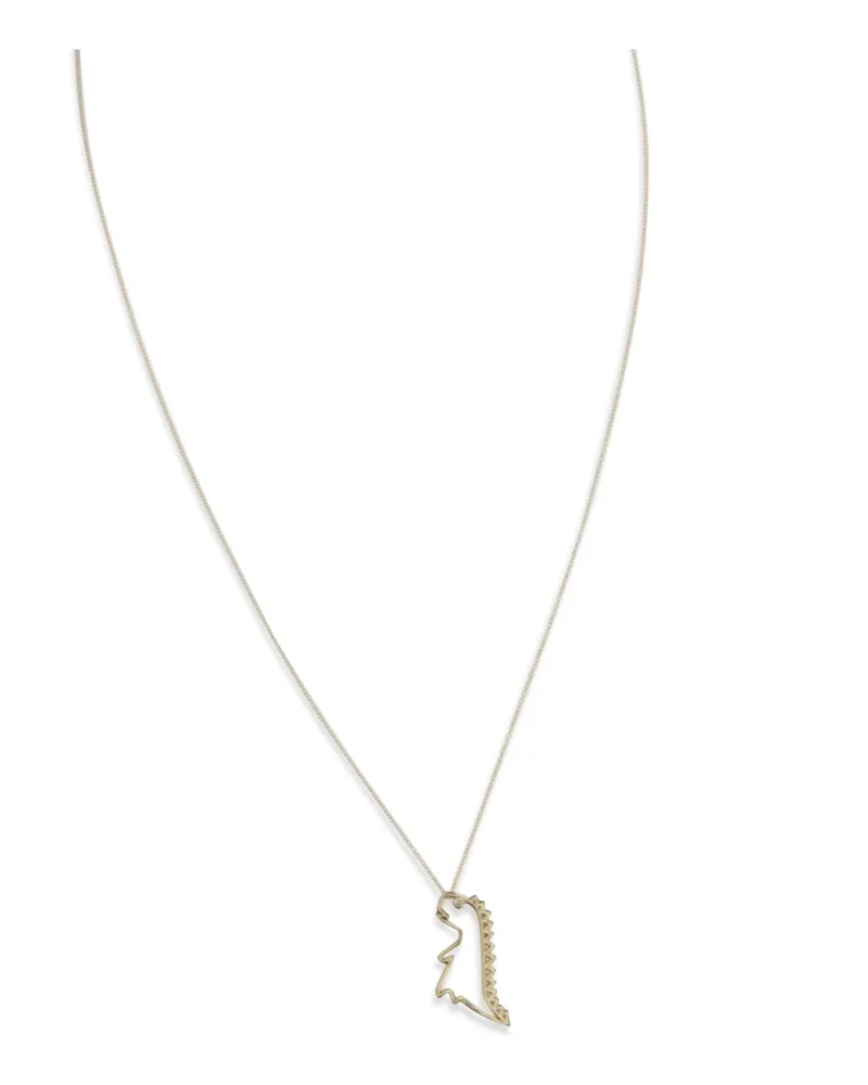Aliita Women's Necklace Dino Esmeralda Yellow Gold Necklaces Gold
