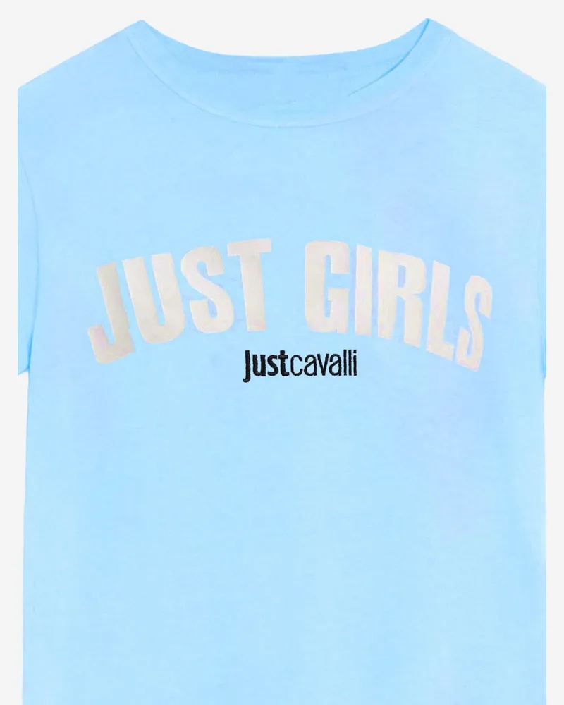 Just Cavalli Women's Cotton T-Shirt Light Blue T-Shirts & Jerseys Blue