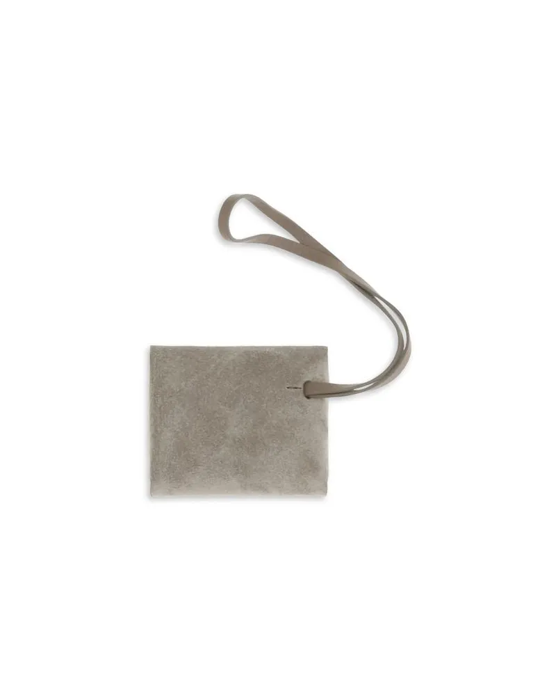 Brunello Cucinelli Women's Gray Calf Leather Bos Taurus Keychain Accessory Gray