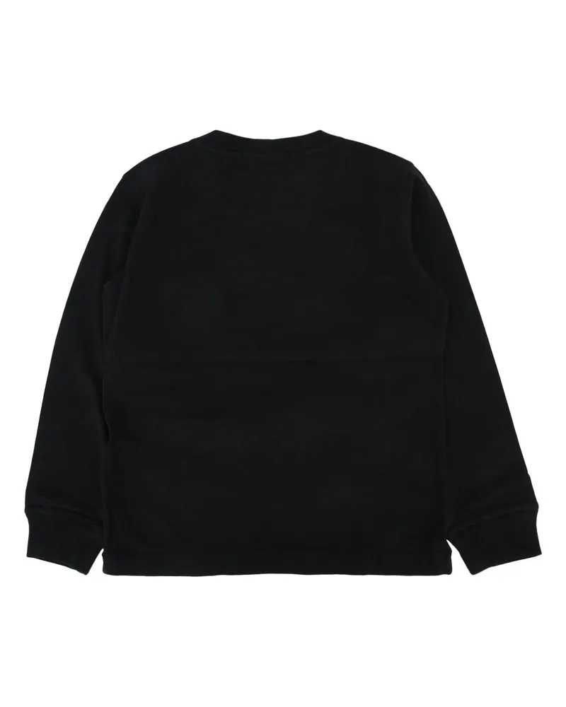 Stone Island Boys' Logo-Embroidered Cotton T-Shirt Black Black