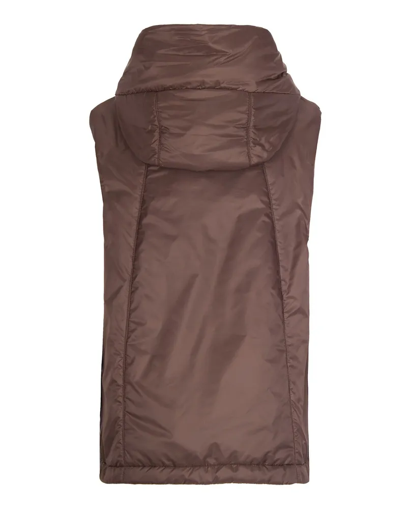 Max Mara Women's Sleeveless Jacket Greengo Hazelnut Polyester Waistcoats & Gilets Brown