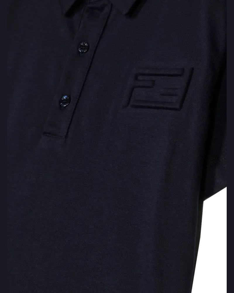 Fendi Logo Polo Shirt — Blue Blue