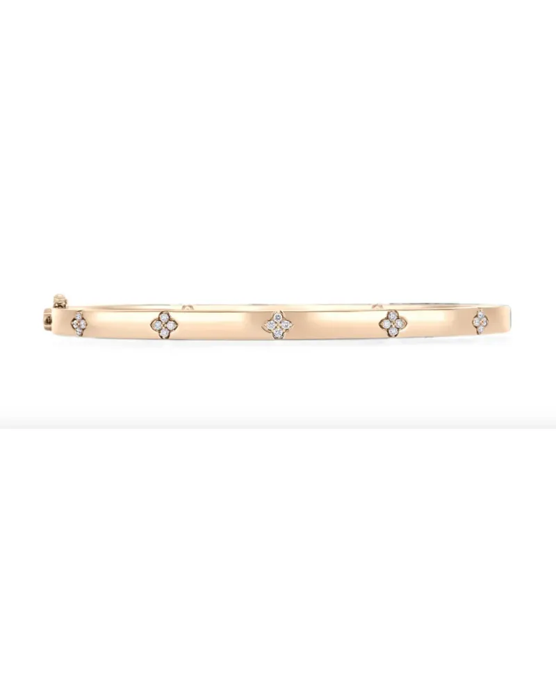 Roberto Coin Women's 18kt Rose Gold Diamonds Bracelet Aw26 W Rose