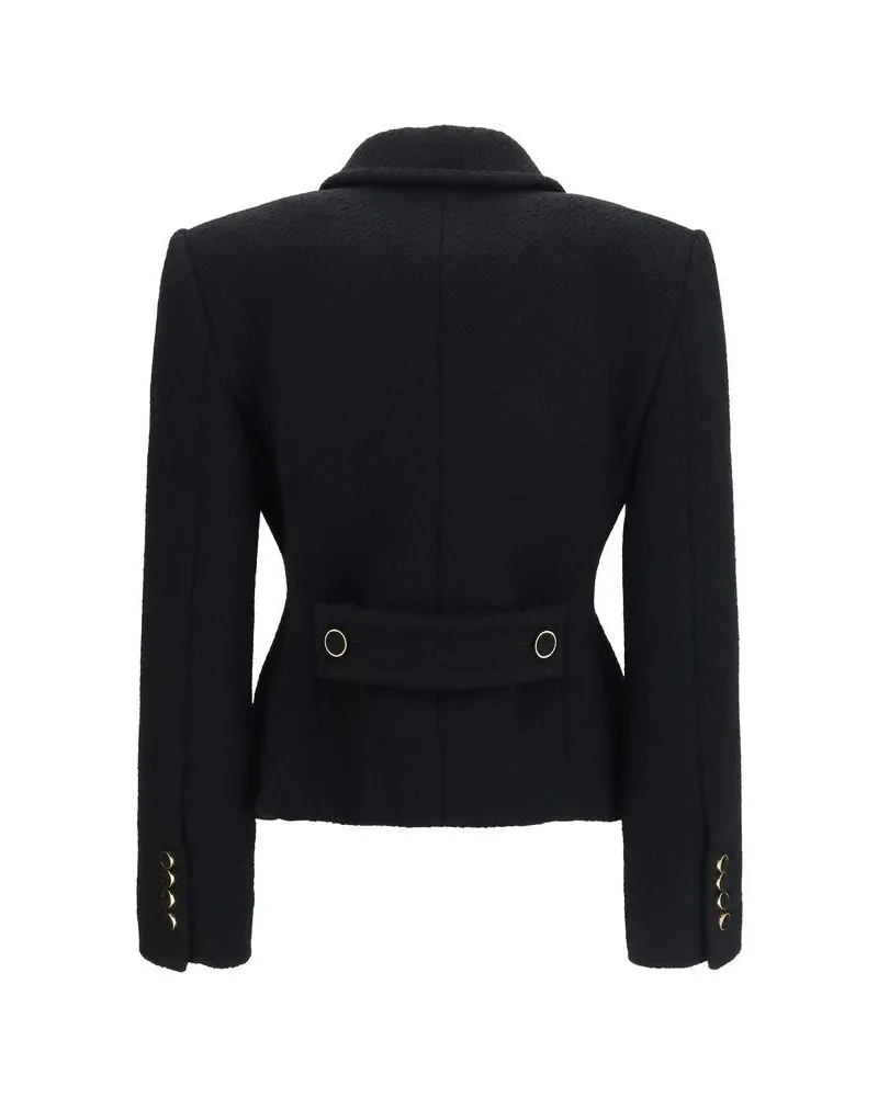 Chloé Women's Black Wool Oves Aries Blazer Clothing Black