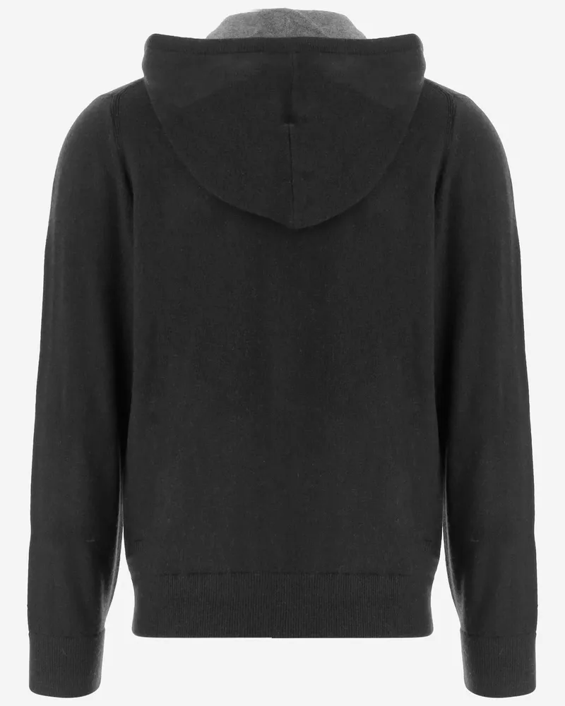 Vince Men's Hooded Sweatshirt Black Cashmere Sweatshirts Sweater Black